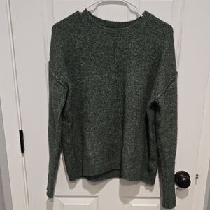 Elegant Forest Green Crew Neck Sweater